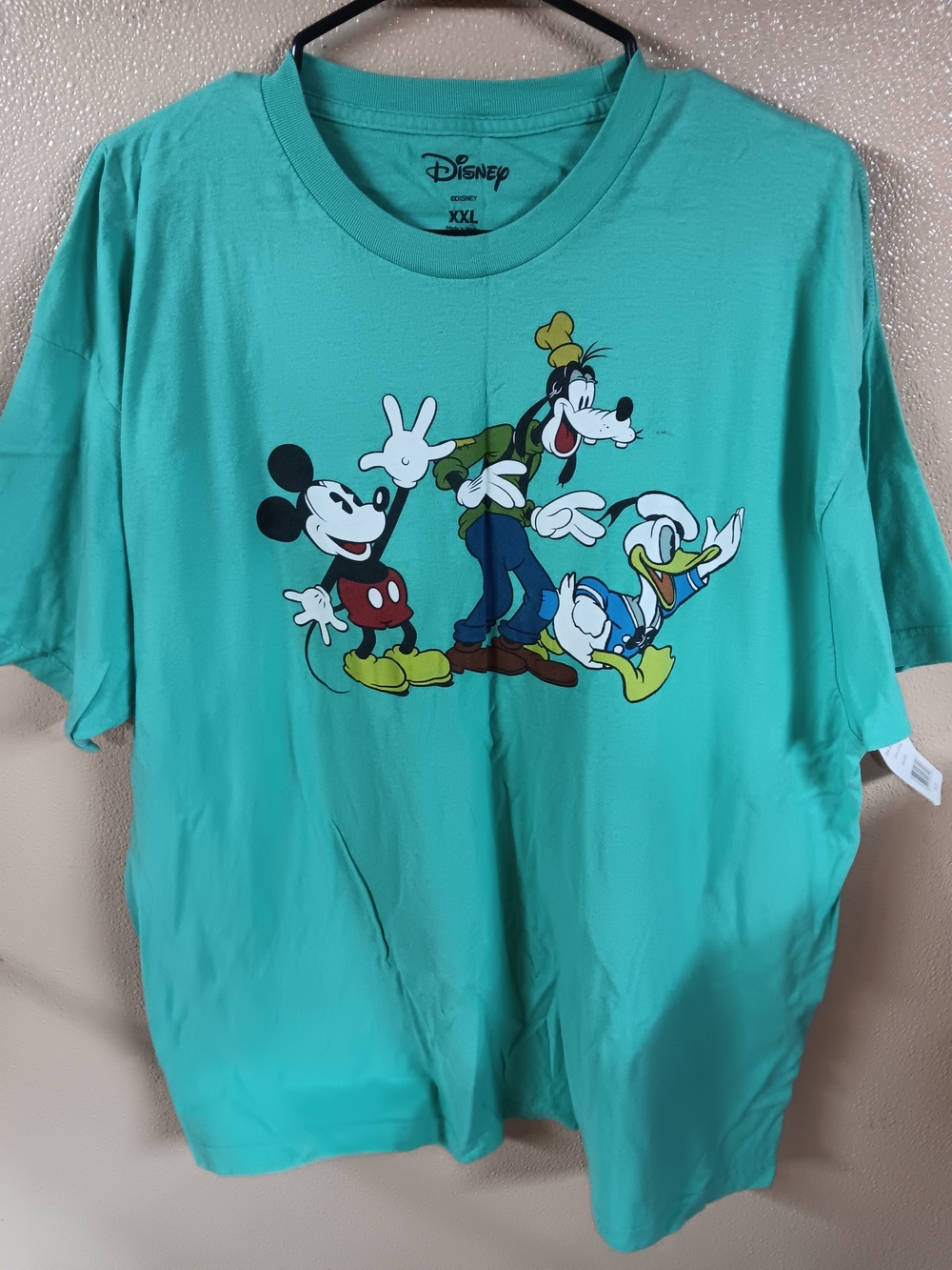 Disney Teal Short-Sleeve Tee with Mickey, Goofy & Donald Print
